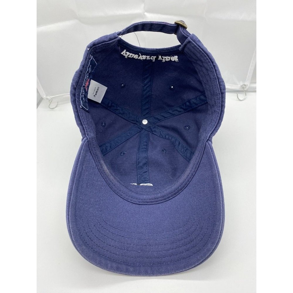 Vineyard Vines Blue Whale Logo Baseball Hat Cap Adjustable Strap-back Spell-out - Picture 7 of 8